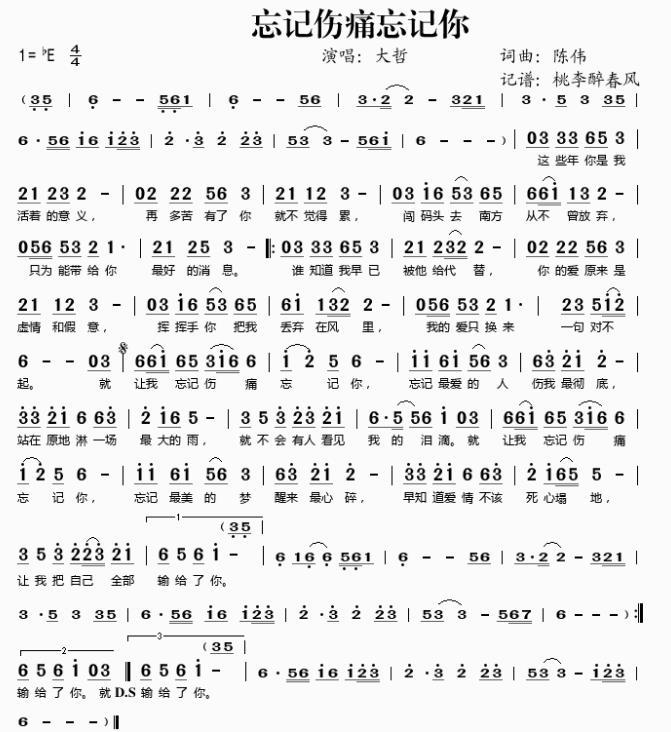 忘記傷痛忘記你