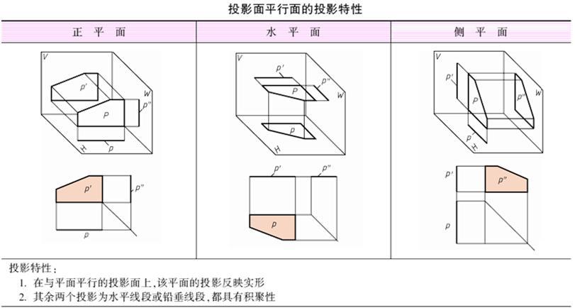 投影面平行面
