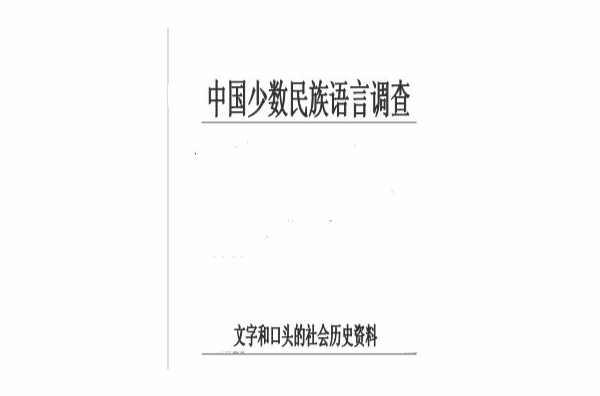 中国少数民族语言调查