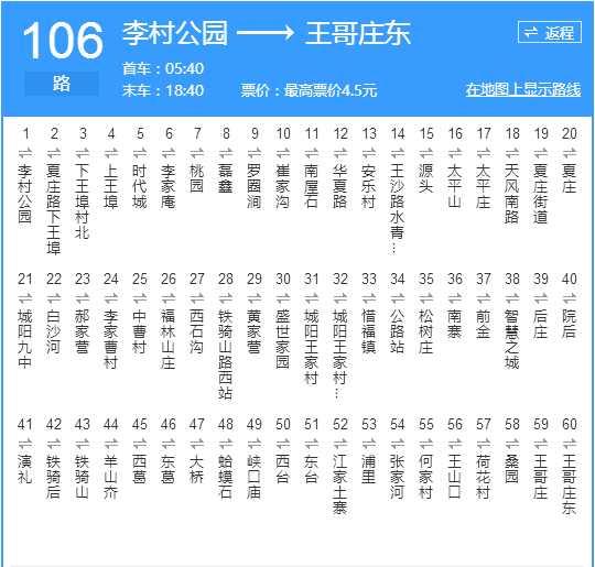 青島公交106路