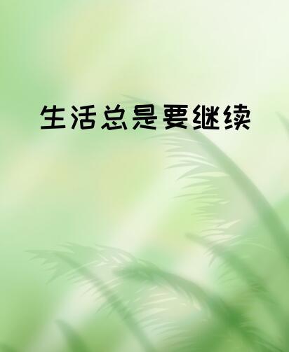 生活總是要繼續(xù)