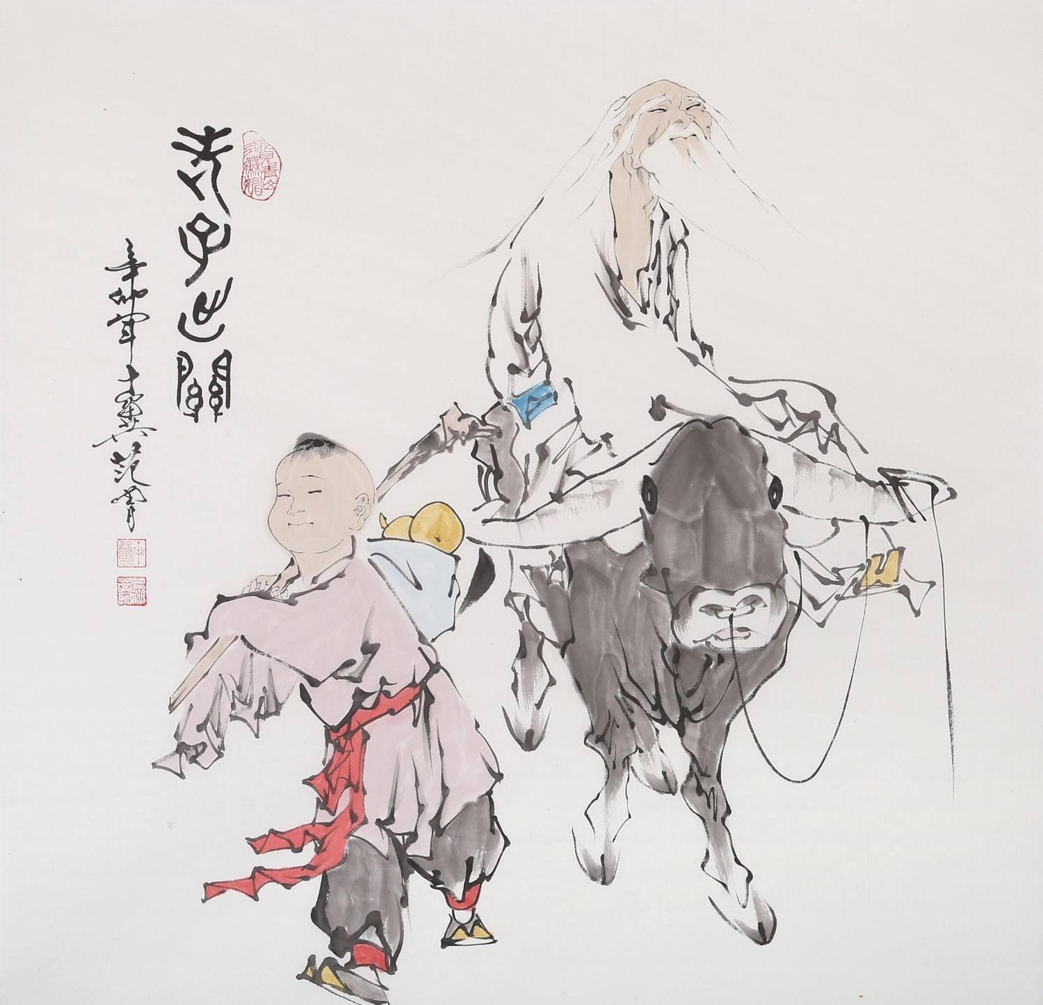 老子出关图