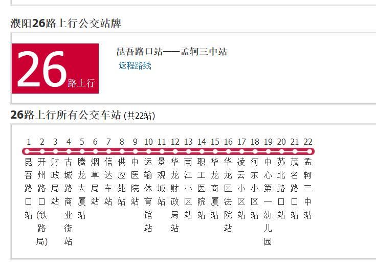 濮陽公交26路
