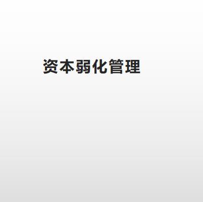 资本弱化管理