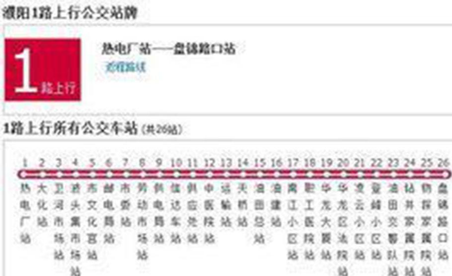 濮陽公交1路