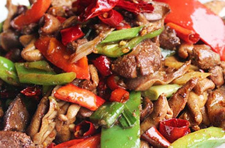 香辣鸡杂