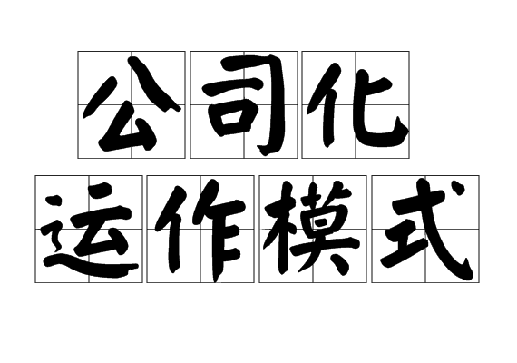 公司化運作模式