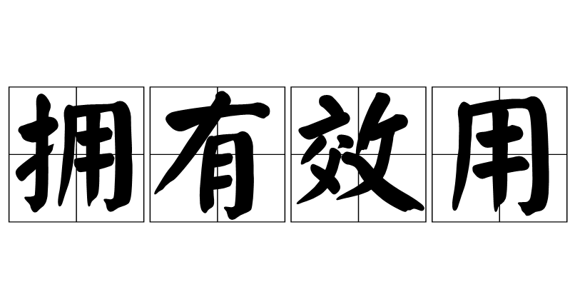拥有效用